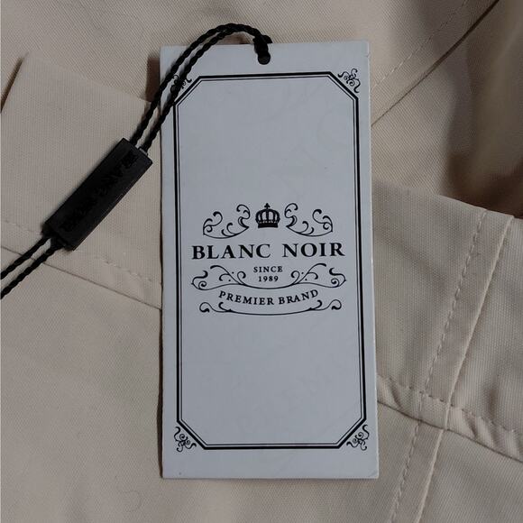 Blanc Noir Womens Draped Back Blazer Size Small Peach Asymmetrical Jacket NWT - Picture 7 of 8